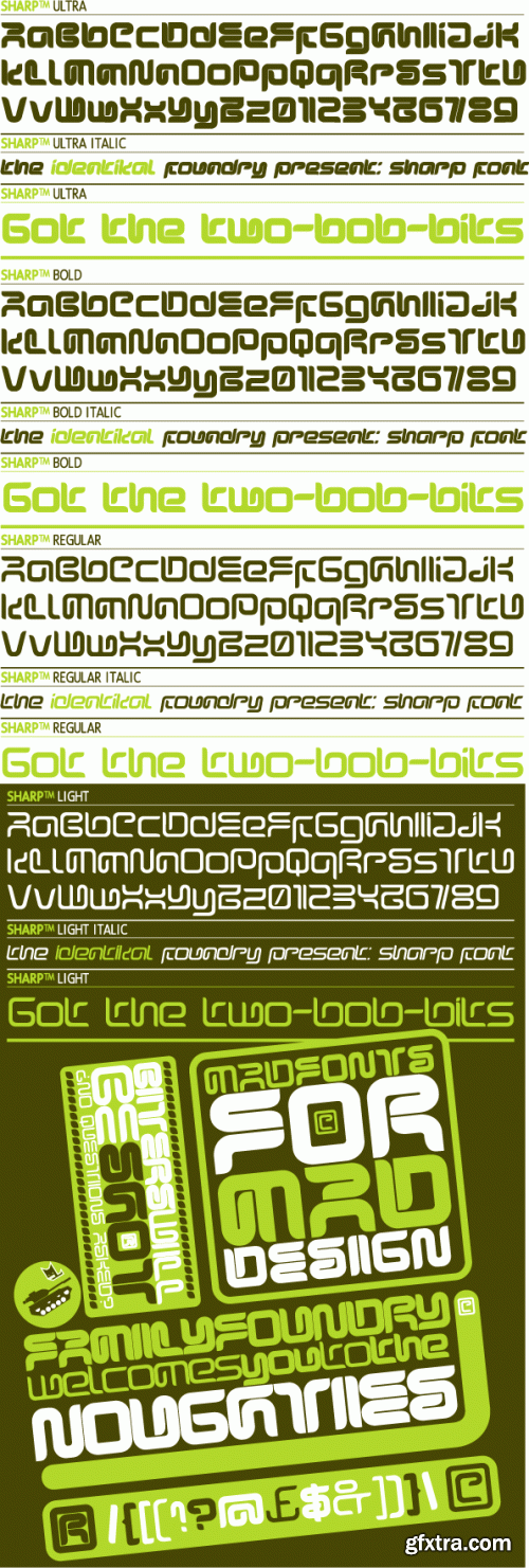 IDENTIKAL FOUNDARY - 68 Commercial Font Families €2499