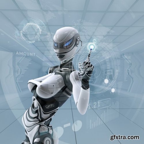 Stock Photos - Modern designed robotic, 25xJpg