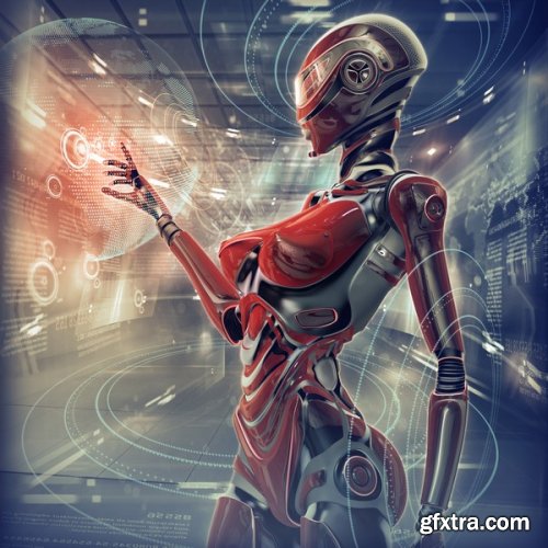 Stock Photos - Modern designed robotic, 25xJpg