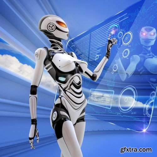 Stock Photos - Modern designed robotic, 25xJpg