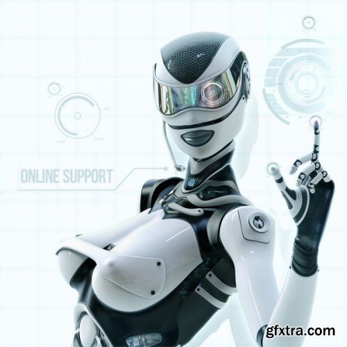 Stock Photos - Modern designed robotic, 25xJpg