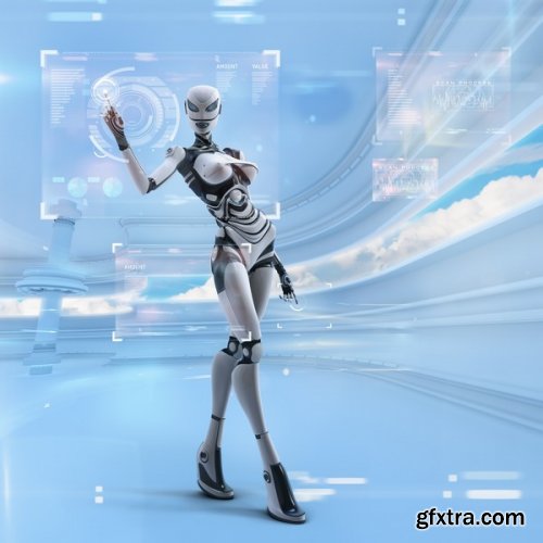 Stock Photos - Modern designed robotic, 25xJpg