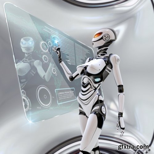 Stock Photos - Modern designed robotic, 25xJpg