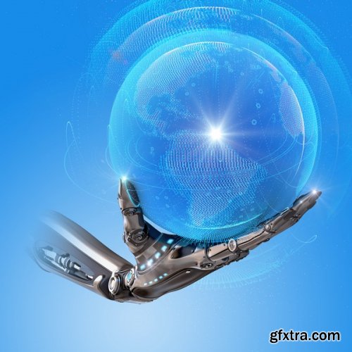 Stock Photos - Modern designed robotic, 25xJpg