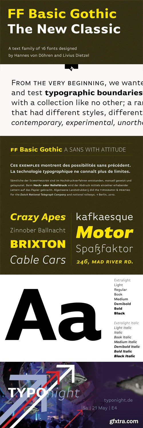 Basic Gothic Pro - 16 Fonts for $569!