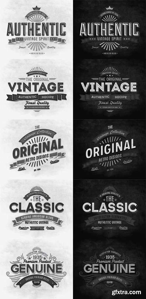 Vector Set - Typographic Banners