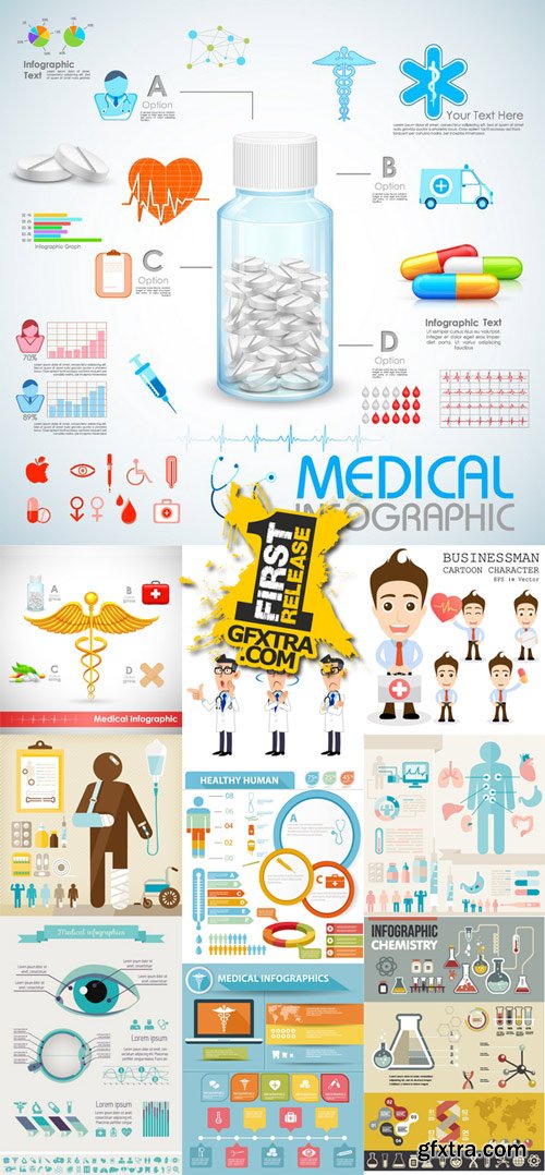 Medical Infographic, 25xEps