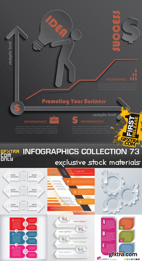 Collection of infographics vol.73, 25xEPS