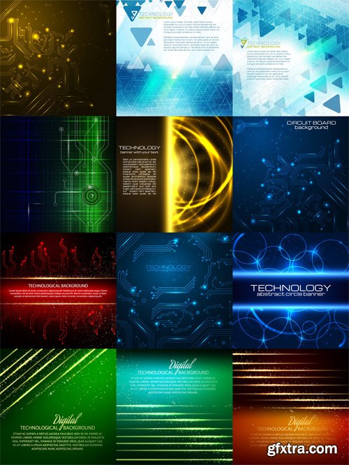 Shutterstock - Technology background, 25xEps