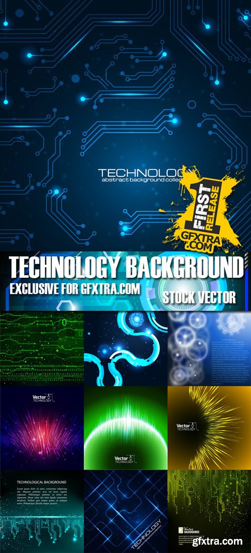 Shutterstock - Technology background, 25xEps