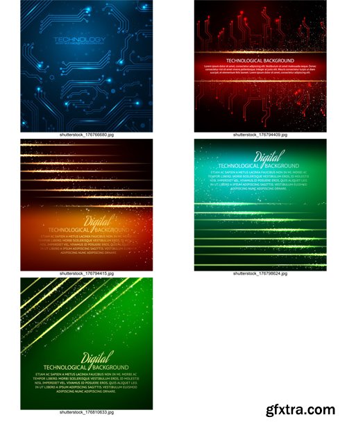 Shutterstock - Technology background, 25xEps