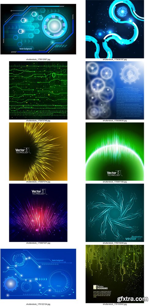 Shutterstock - Technology background, 25xEps