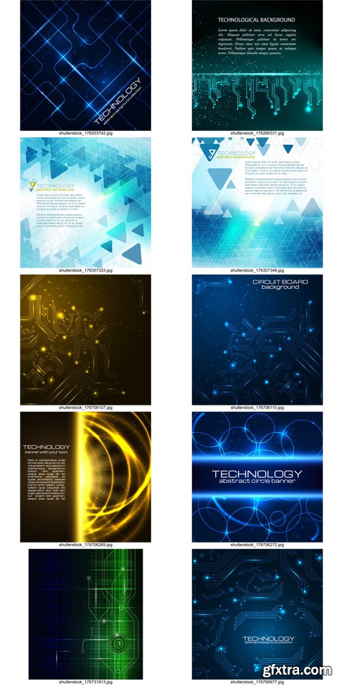 Shutterstock - Technology background, 25xEps