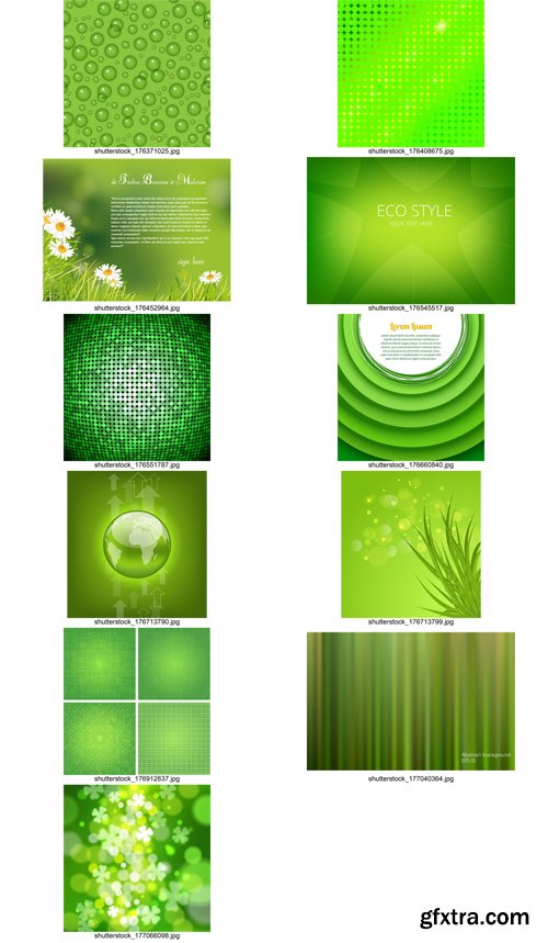 Shutterstock - Green background, 25xEps