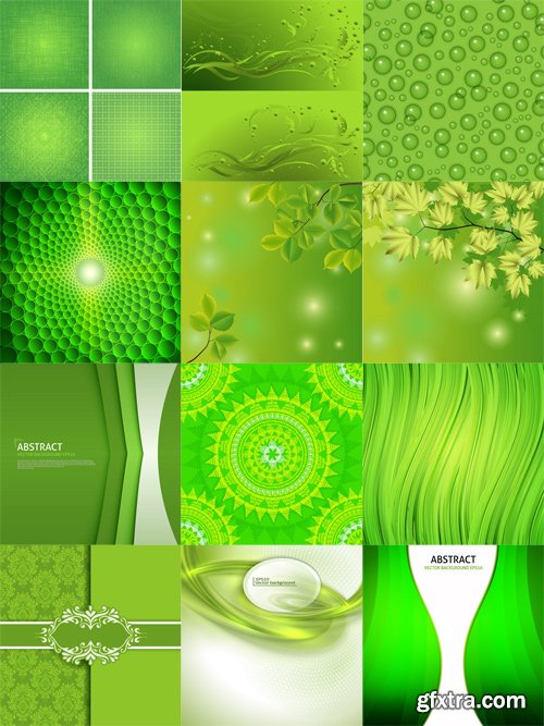 Shutterstock - Green background, 25xEps