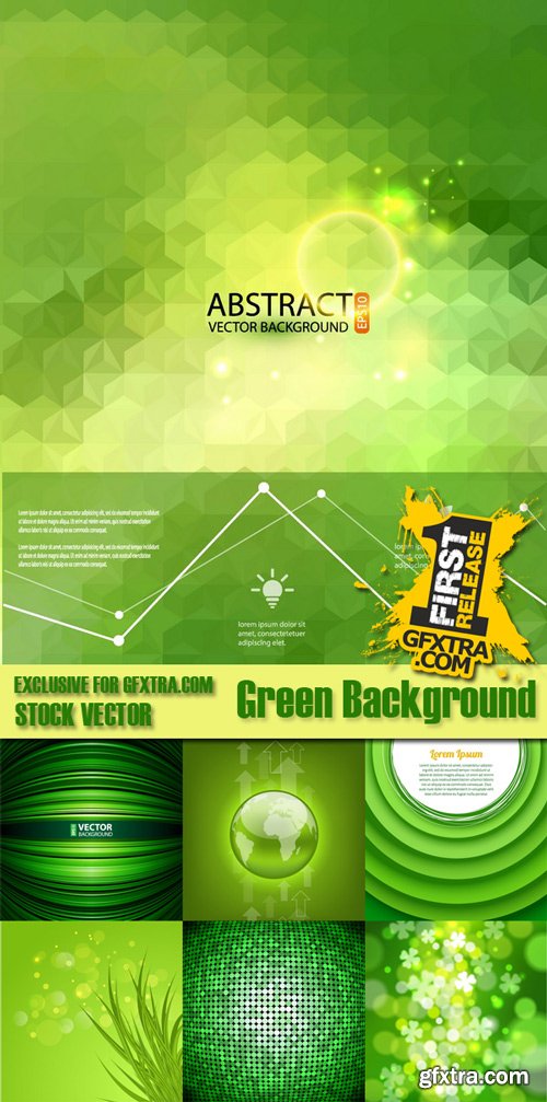 Shutterstock - Green background, 25xEps