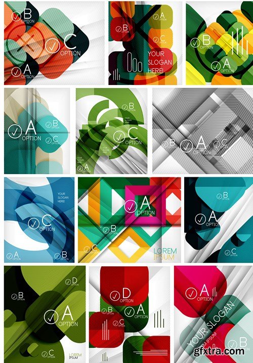 Abstract Backgrounds & Infographics - Mega Collection, 25xEPS