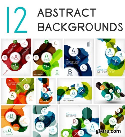 Abstract Backgrounds & Infographics - Mega Collection, 25xEPS