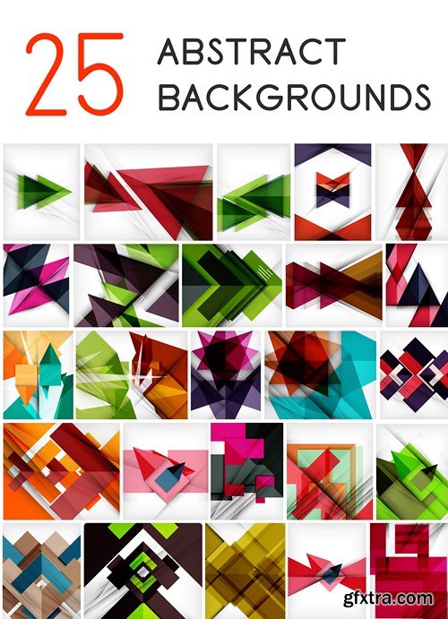 Abstract Backgrounds & Infographics - Mega Collection, 25xEPS