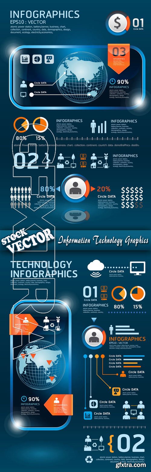 Stock Vector - Information Technology Graphics