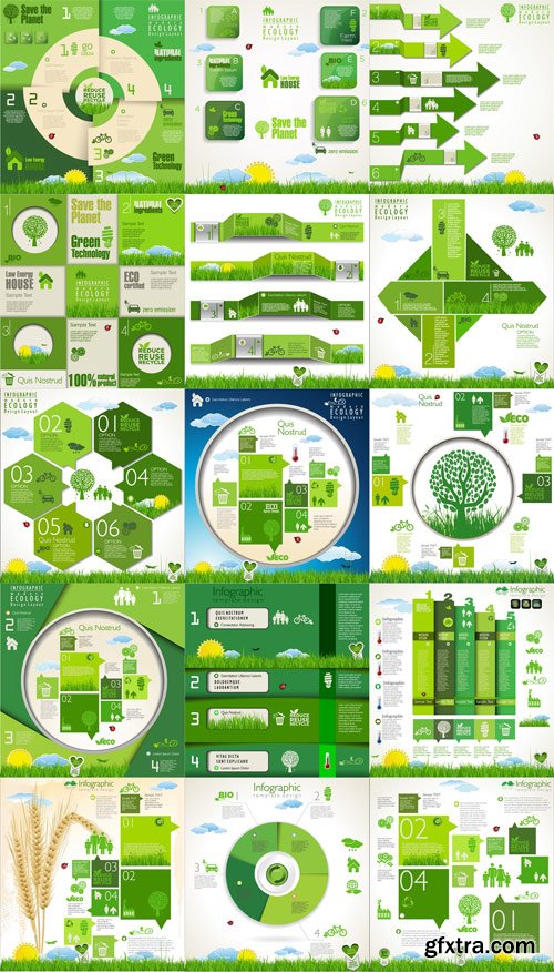 Ecology Infographic, 25xEps