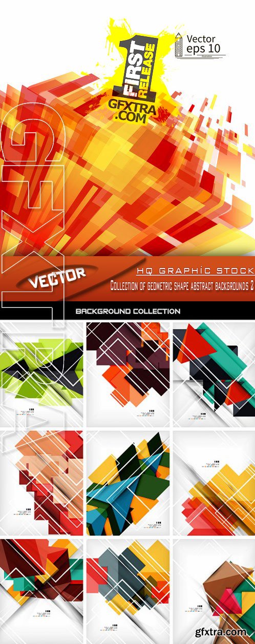 Stock Vector - Collection of geometric shape abstract backgrounds 2