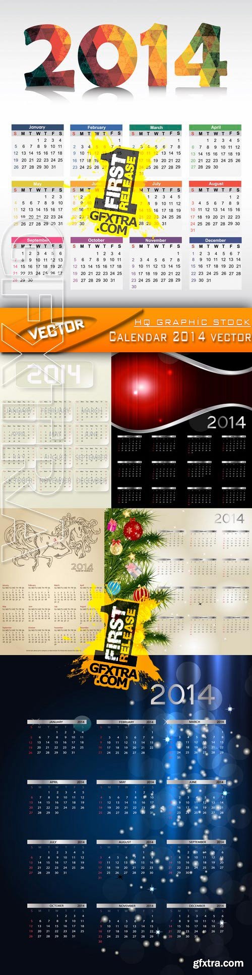 Stock Vector - Calendar 2014 vector