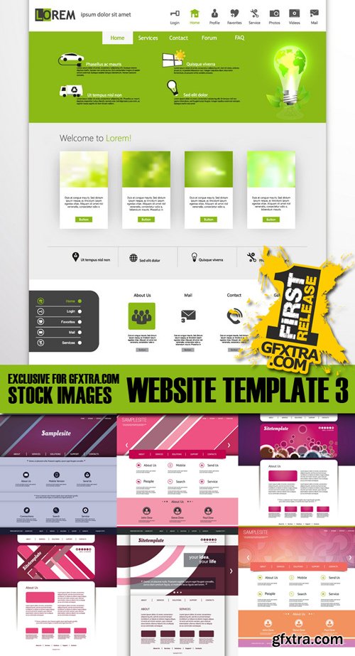 Website Template 3, 25xEps