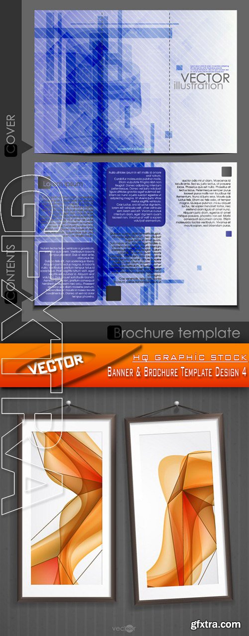 Stock Vector - Banner & Brochure Template Design 4