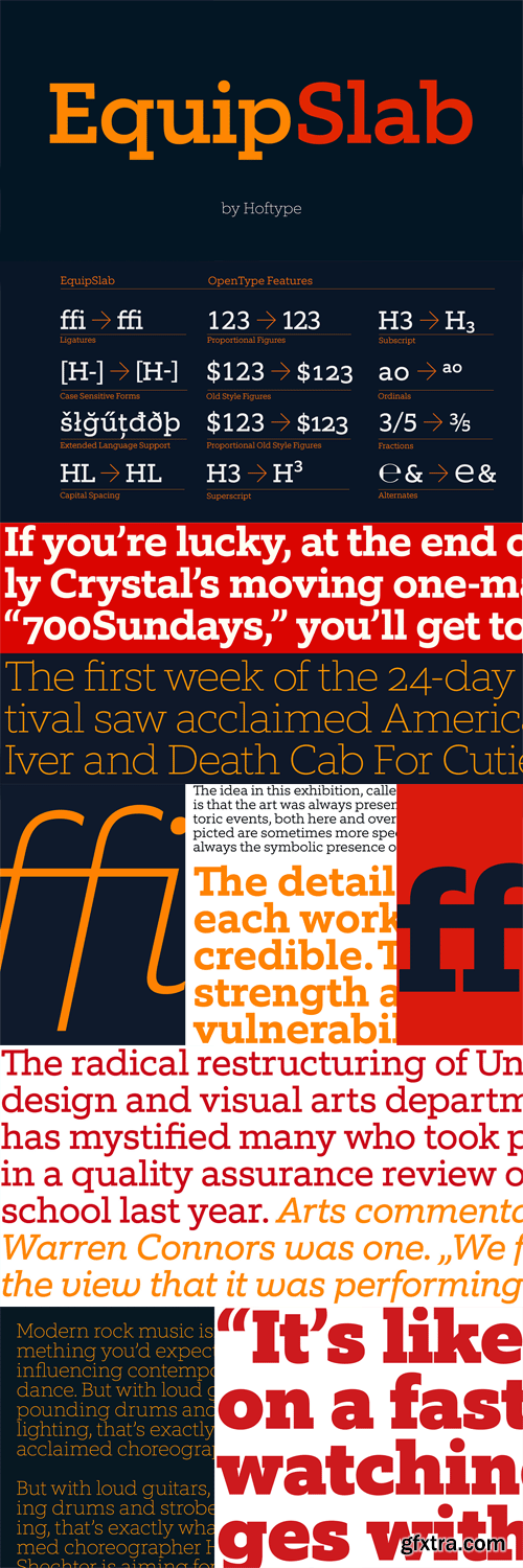 Equip Slab Font Family - 16 Fonts for $200