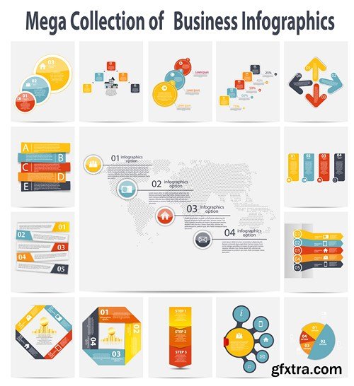 Collection of infographics vol.76, 25xEPS