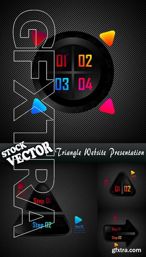 Stock Vector - Triangle Website Presentation