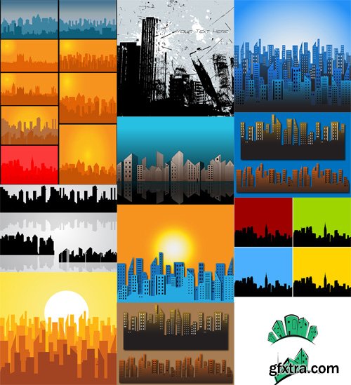 14 Vector Skylines Set