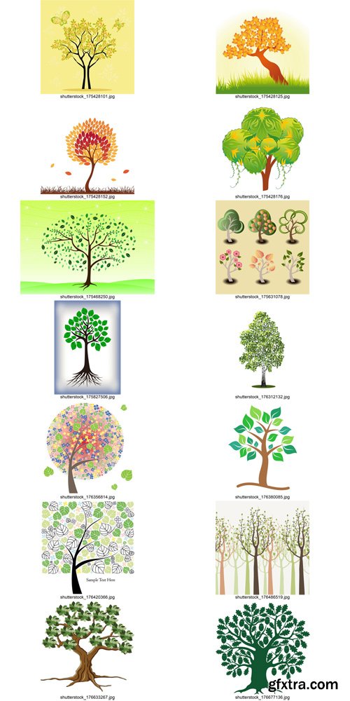 Shutterstock - Tree, 25xEps