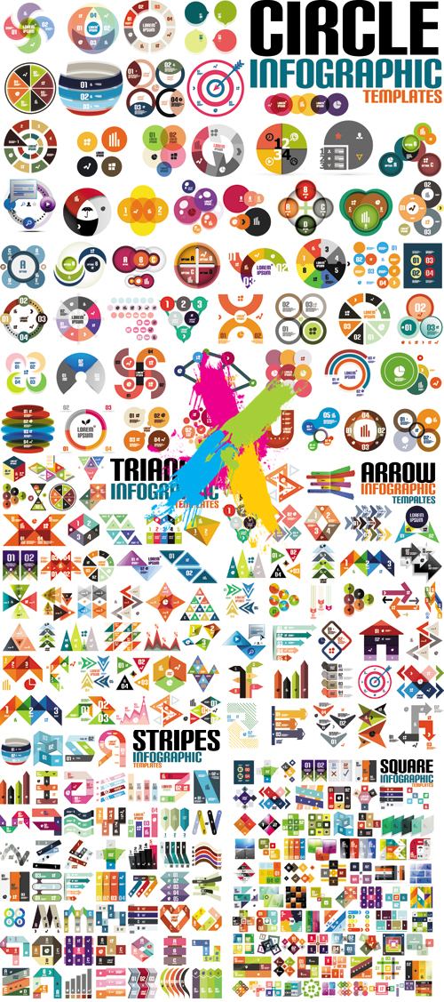 Color Infographic Design Elements Vector