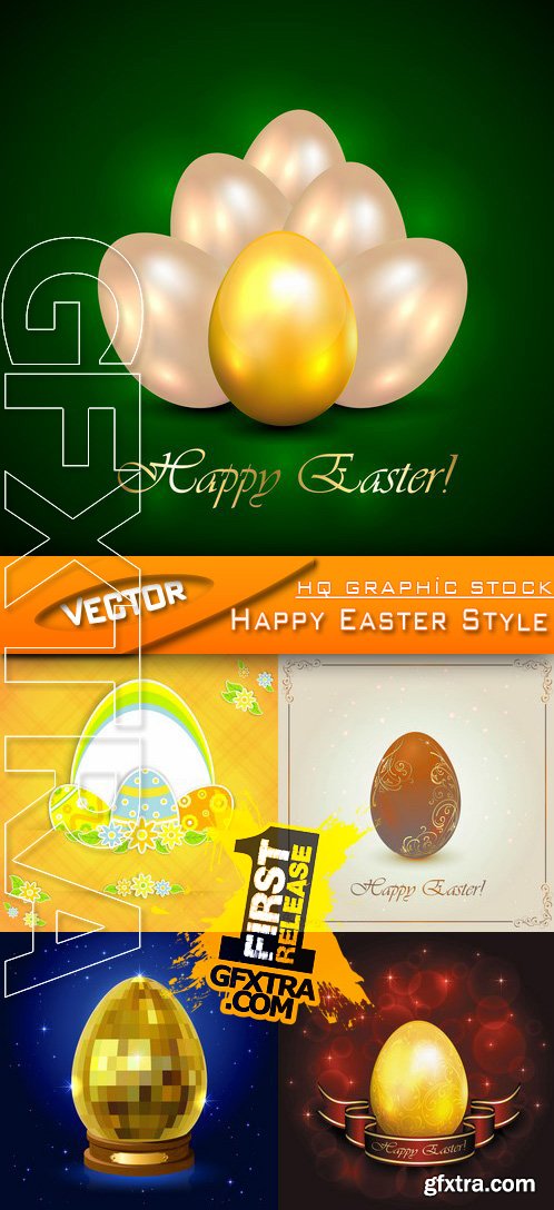 Stock Vector - Happy Easter Style