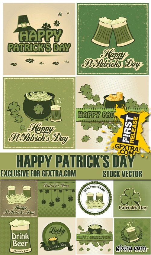 Shutterstock - Happy patrick's day, 25xEps