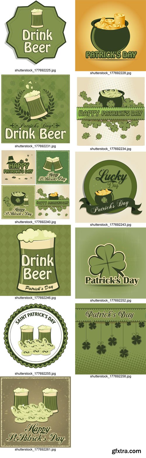 Shutterstock - Happy patrick's day, 25xEps