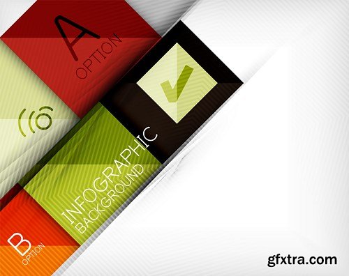 Abstract Backgrounds & Infographics Collection 2, 25xEPS