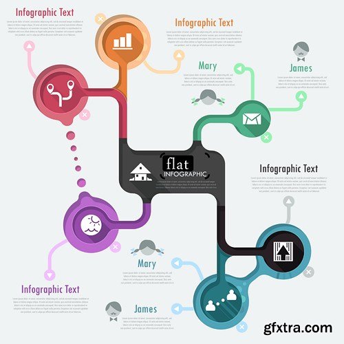 Collection of infographics vol.77, 25xEPS