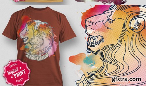 10 Super Premium Digital Print T-Shirt Designs with an Extended License