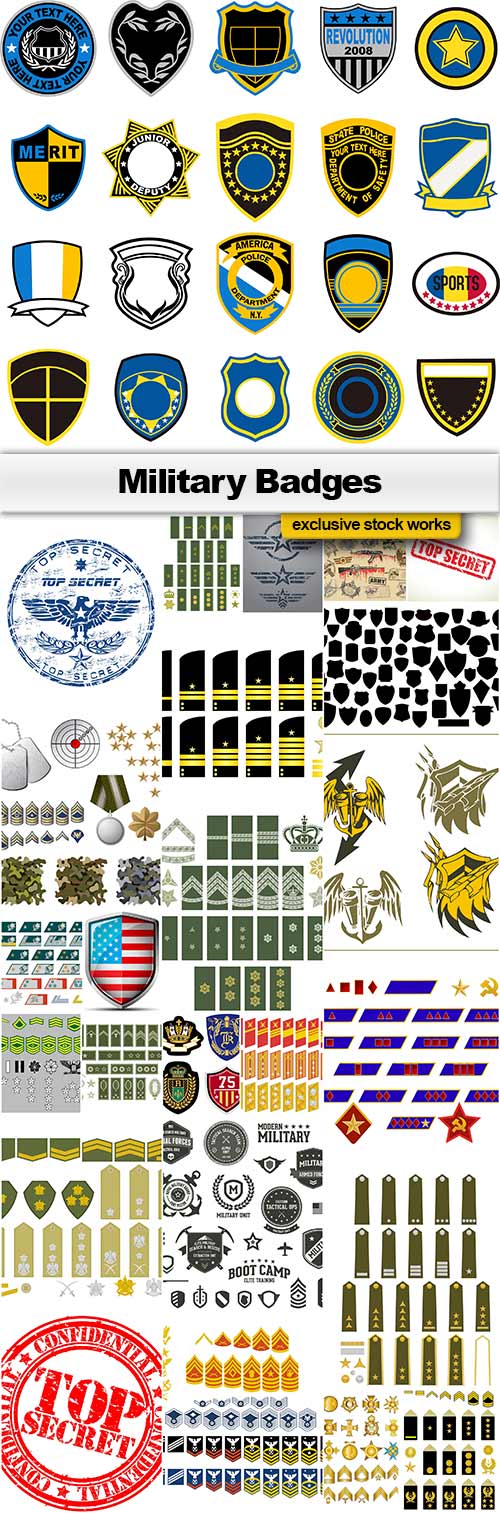 Military Badges - 25x EPS