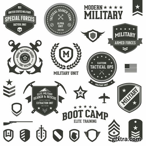 Military Badges - 25x EPS