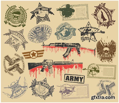 Military Badges - 25x EPS