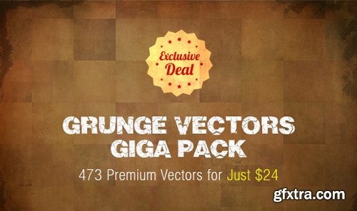 Grunge Vectors Giga Pack: 473 Premium Vectors for Just $24 (Save $276)