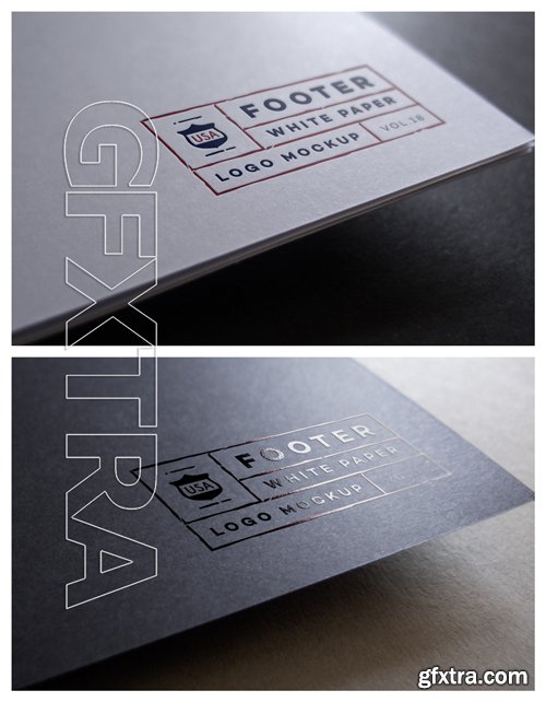 PSD Source - Paper Logo Mock-Up Template