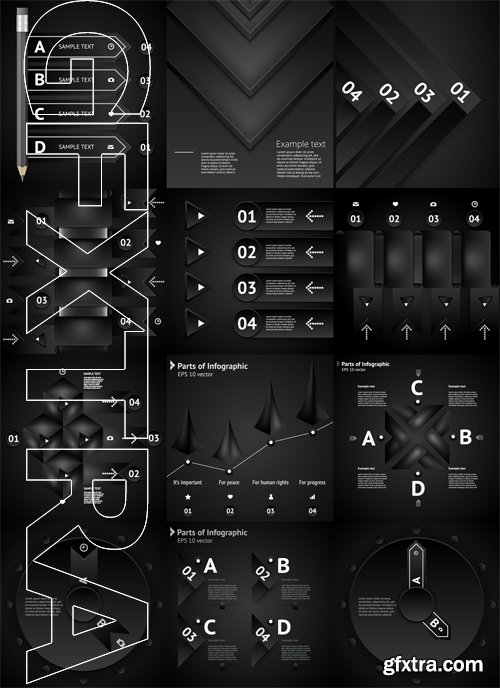 Shutterstock - Black elements of infographic