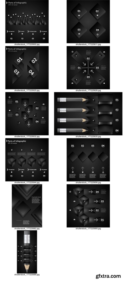 Shutterstock - Black elements of infographic