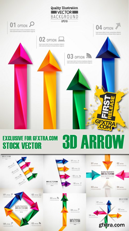 Shutterstock - 3d Arrow, 25xEps