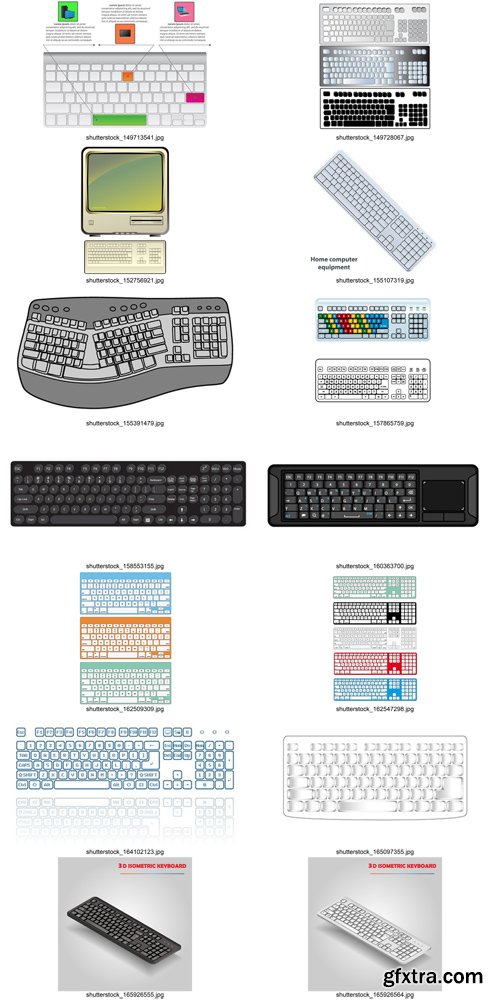 Shutterstock - Keyboard, 25xEps